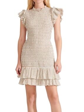 Veronica Beard Cici Smocked Plaid Dress SIZE 4